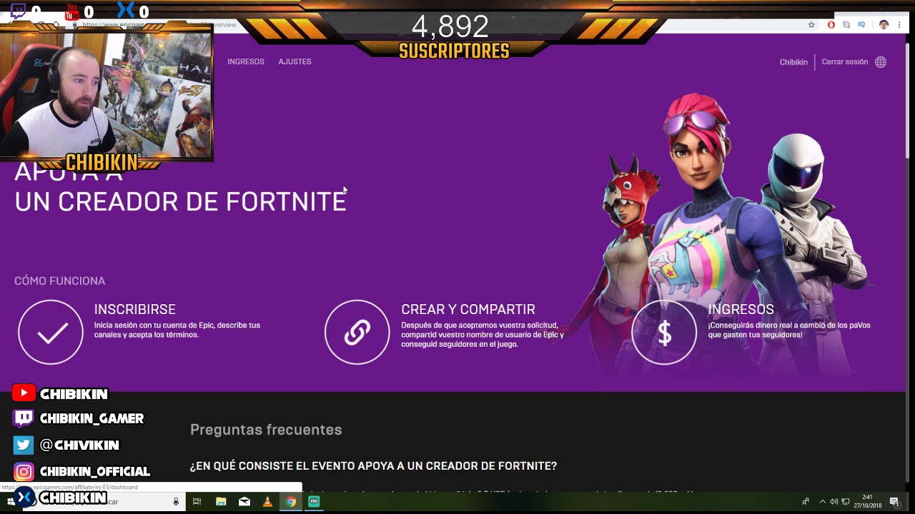 MIS INGRESOS en APOYAR CREADOR - FORTNITE - Tutorial - YouTube