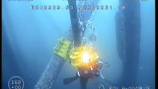 Offshore Commercial Diver   Riser guide clamp installation