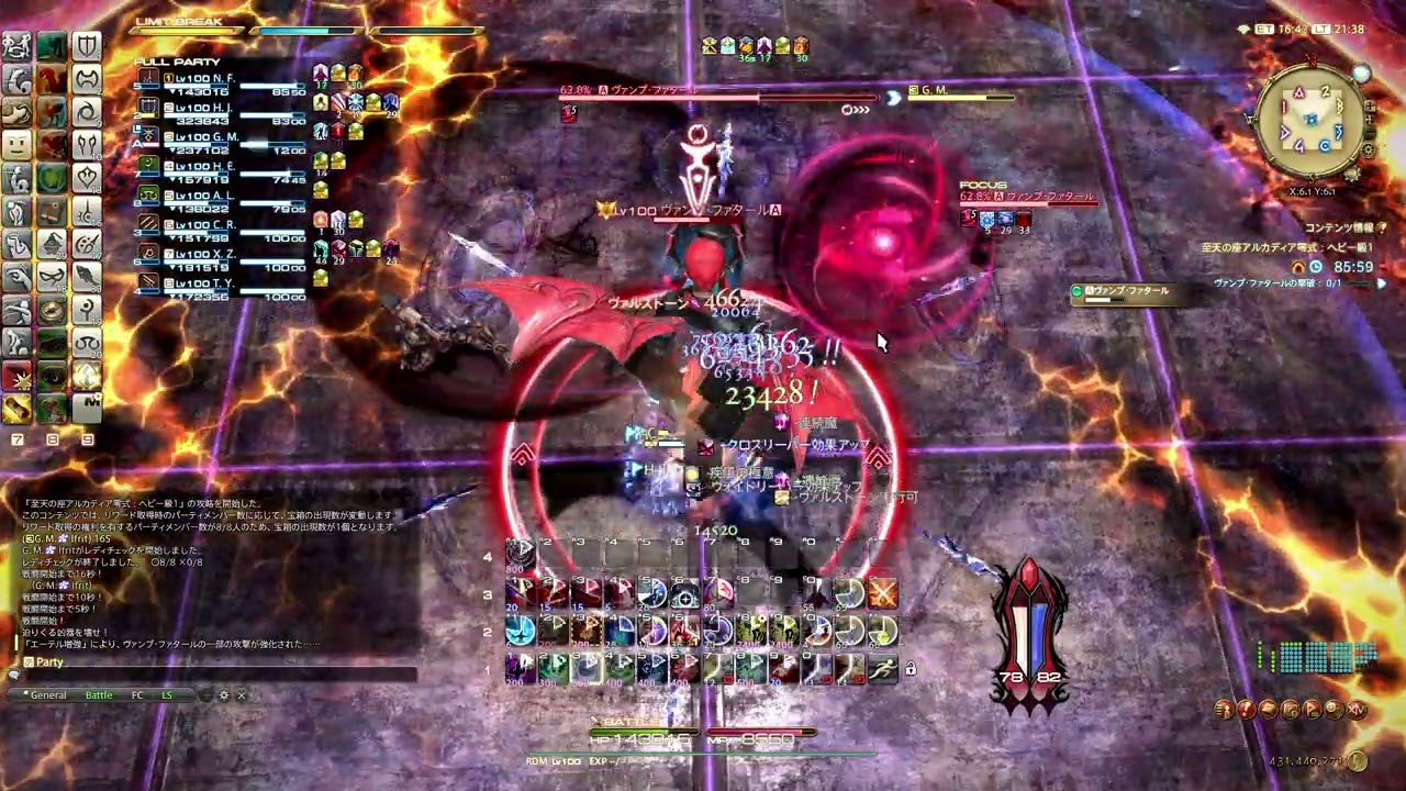 【FF14】アルカディア零式：ヘビー級1 D4赤視点 2/24