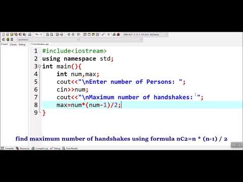 How to find the maximum number of handshakes in C++