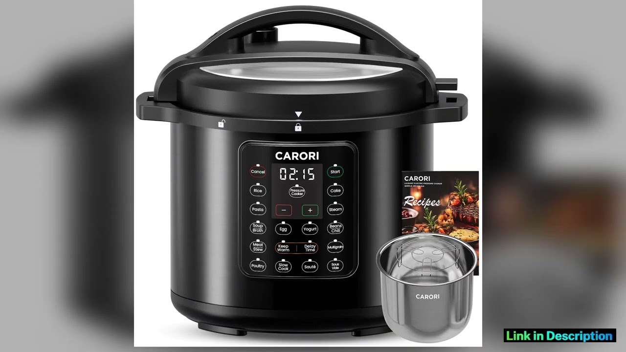 1200W 12in1 Electric Pressure Cooker 8Qt Stainless Steel Pressure Cooker Slow Cook Rice Cooker Stea