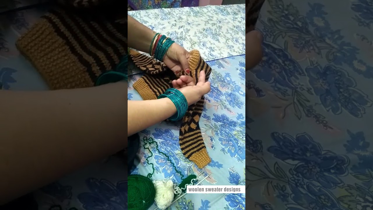 How to knit woolen sweater designs for kids or baby in hindi
