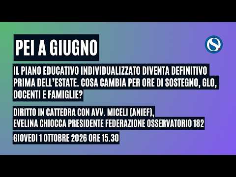 Video PEI definitivo a giugno: cosa cambia