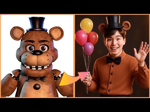 Five Nights At Freddy's in REAL LIFE 🐺& Guess The FNAF Character 🐻 Freddy, Chica, Foxy, Bonnie, Roxy