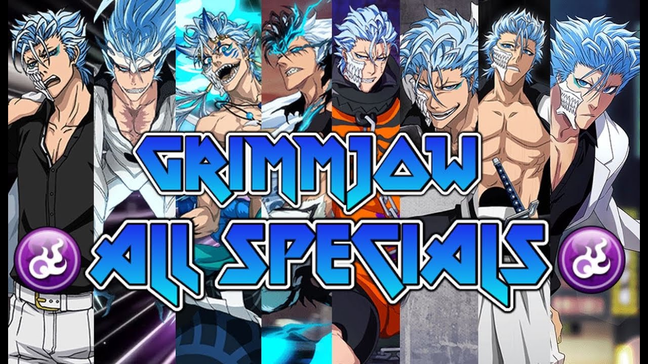 Bleach Brave Souls 💎 ALL GRIMMJOW Specials Till Today! Grimjow Jeagerjaques Special Moves Comp