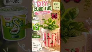 DIY Planter from Waste 🌱✨ | Amul Masti Bucket Makeover ♻️💖 #shorts