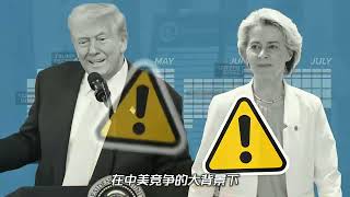 原本在牌桌上的欧盟，为何上了美国的菜单？冯德莱恩做错了什么？ #零基础看懂全球 #硬核深度计划 #关税 #美国 #欧盟