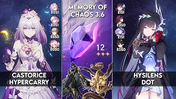 New Memory of Chaos 12 | Hypercarry Castorice & DoT Hysilens | Honkai Star Rail 3.6