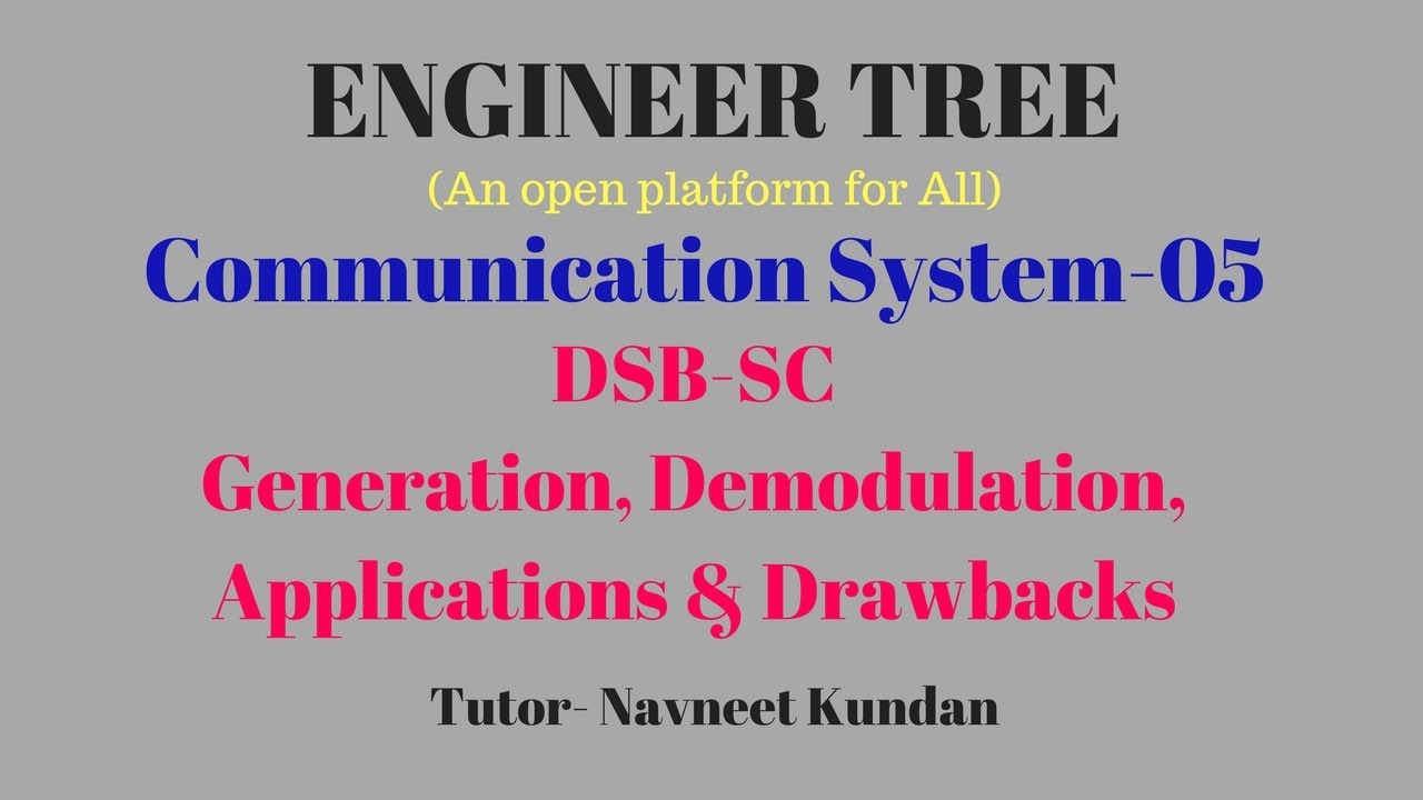 DSB-SC Generation I Demodulation I Applications I Drawbacks I Communication system - 05 in hindi
