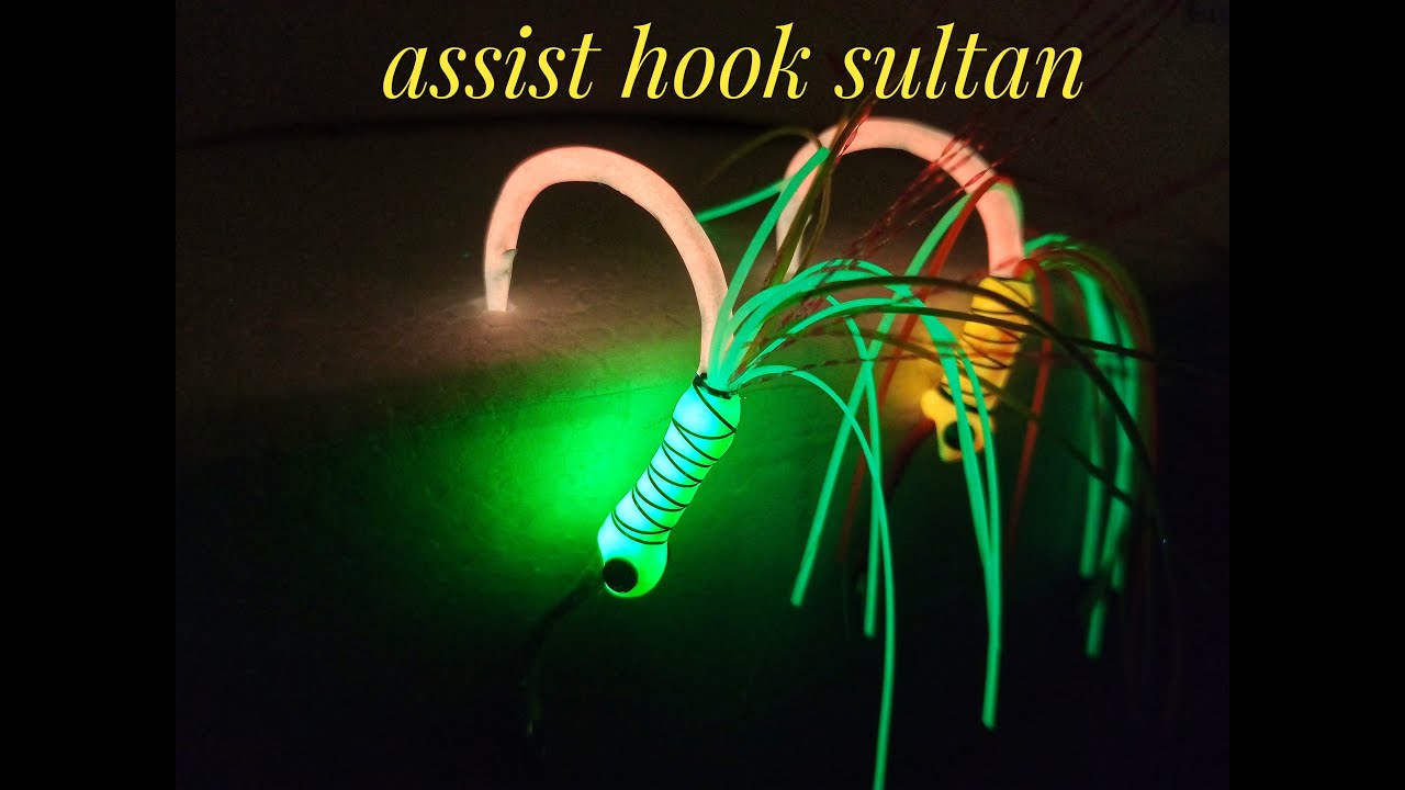 ASSIST HOOK VIRAL (2022) GID/FOSFOR,MENGUNAKAN RESIN (UV)