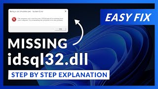 idsql32.dll Error Windows 11 | 2 Ways To FIX | 2021
