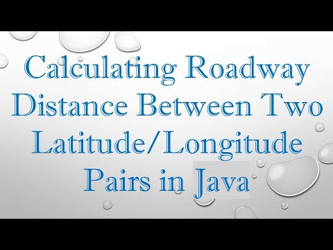 Calculating Roadway Distance Between Two Latitude/Longitude Pairs in Java