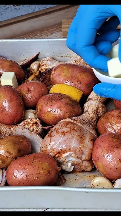 Молода Картопля, запечена з Куркою, Лимоном та Оливками # ...