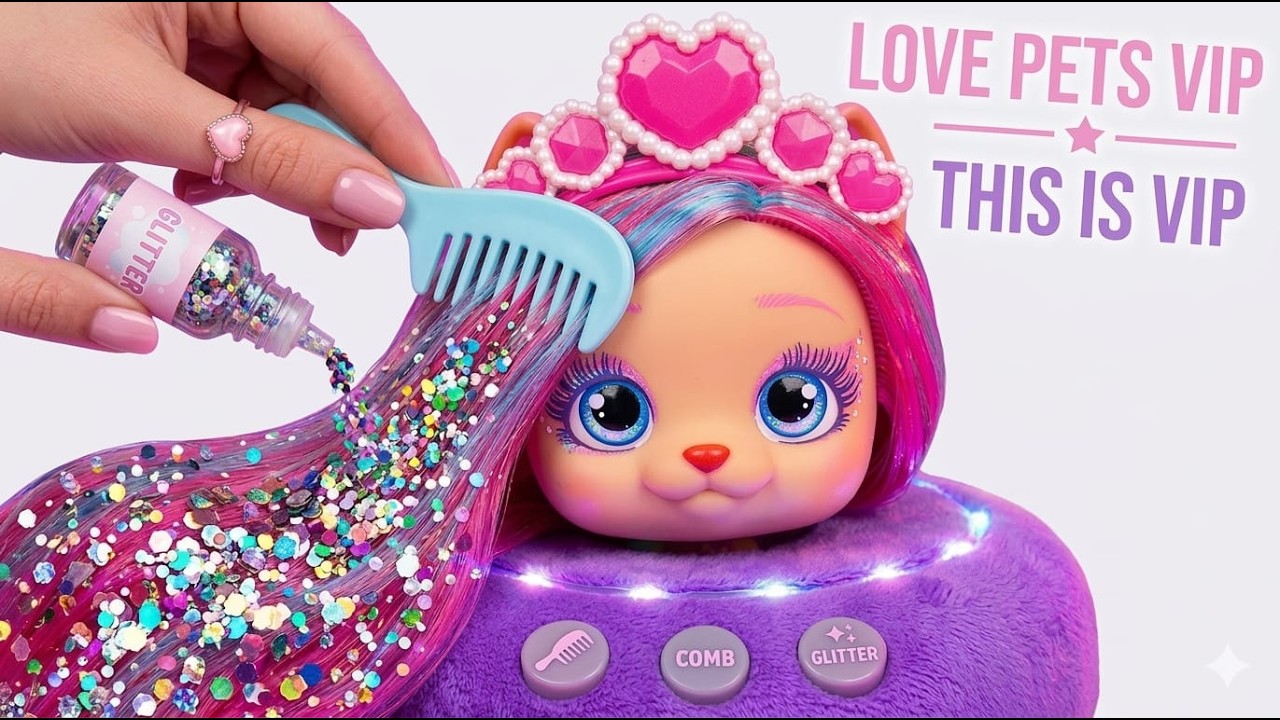 Vip Pets Studio MOST SATISFYING Glitter Makeover! VIP Pets Studio ASMR - YouTube