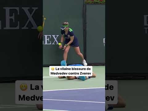 La vilaine blessure de Medvedev qui s'écroule et reste au sol #shorts #short #tennis