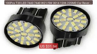100Pcs T20 LED 7443 7440 W21/5W 3014 1206 22SMD Car Reversing Backu... — Top Rated 2026 | Buy Now!