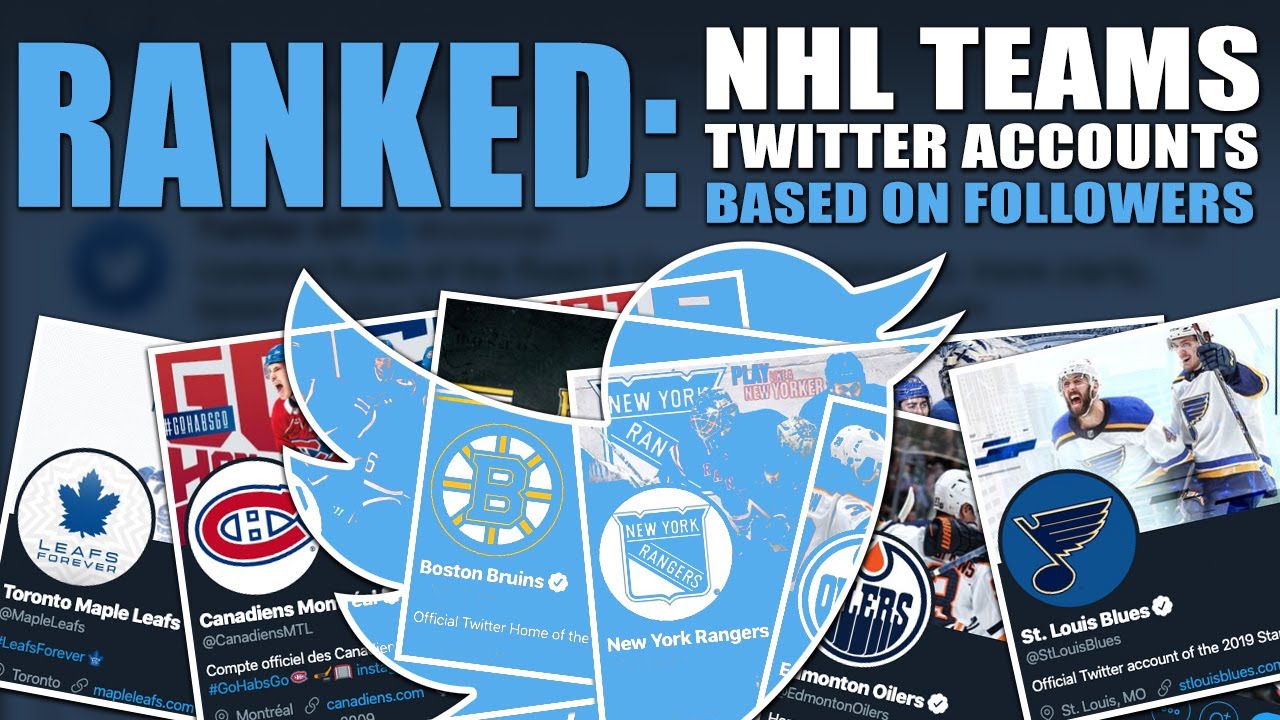 RANKED NHL Teams Twitter Accounts (by followers) YouTube