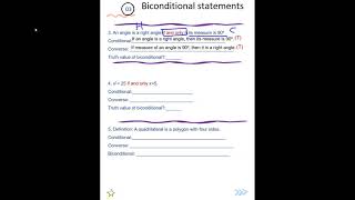 2 3 Biconditional statement Examples