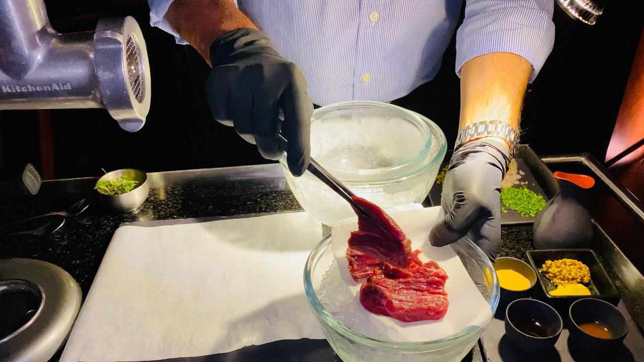 Table-Side STEAK TARTARE At Harry’s Steakhouse Cancun