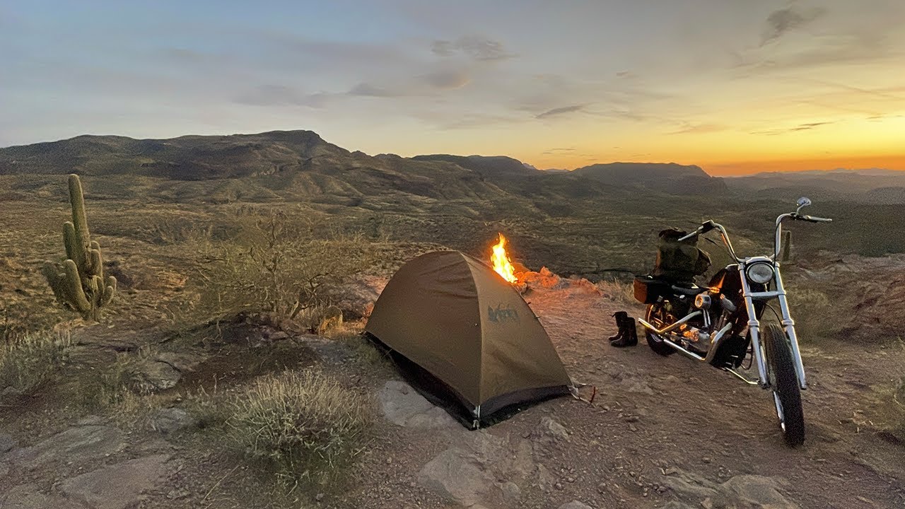 Solo Moto camping trip to Arizona on a 2001 Harley Davidson Sportster XLH | Day 2
