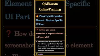 Playwright Screenshot Element | Capture Specific UI Part
