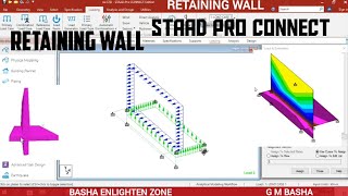 Retaining wall I Analysis I Design I staadpro connect I G M Basha I screenshot 4