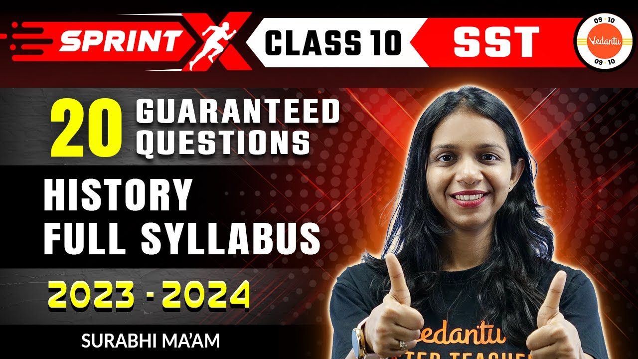 20 Most Important 100% Guaranteed! 💯 Questions from Class 10 History ✅