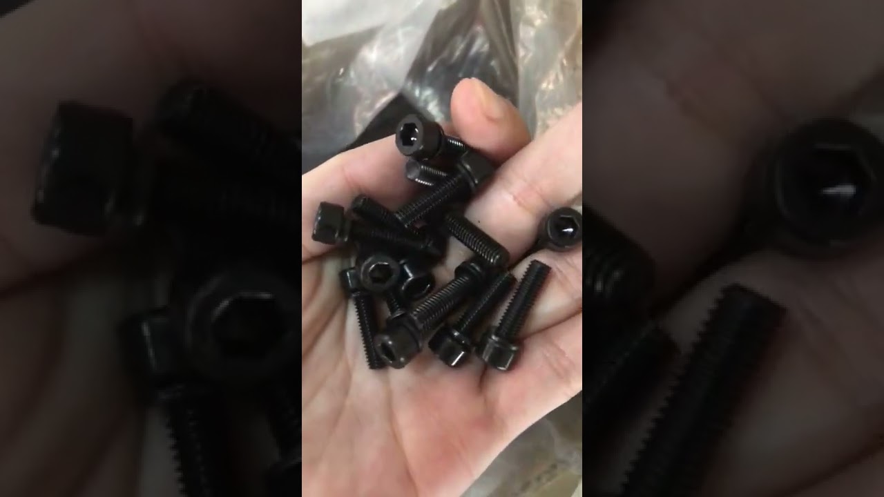 Black Bright Finish Stainless Steel Allen Socket Cap Screws with Flat Washers