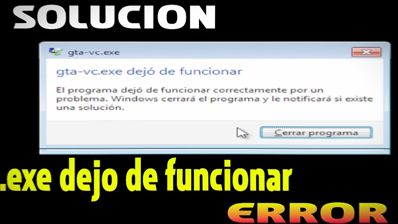 SOLUCION .exe Dejo De Funcionar YouTube SOLUCION .exe Dejo De Funcionar YouTube