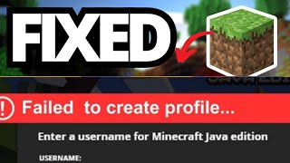 How To Fix Minecraft Java Failed To Create Profile