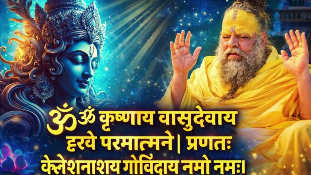 ॐ कृष्णाय वासुदेवाय मंत्र | Child Voice Krishna Chant | Peaceful & Powerful Mantra