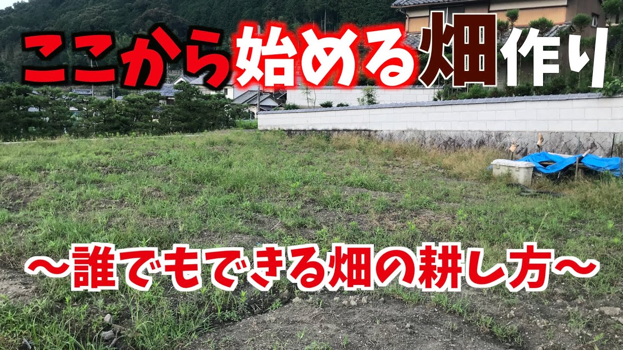 畑作り 農業素人でも簡単にできる畑の耕し方 Youtube