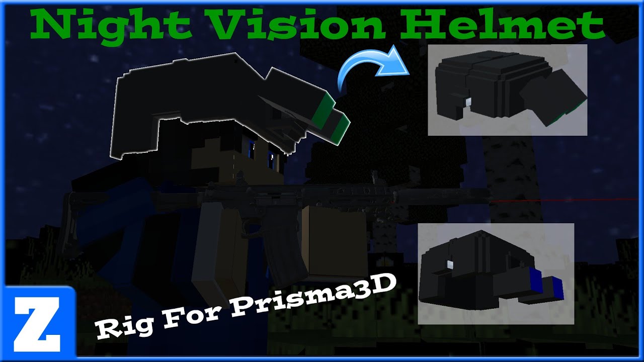 Minecraft Military Night Vision Helmet Rig For Prisma3D | Zyan ...