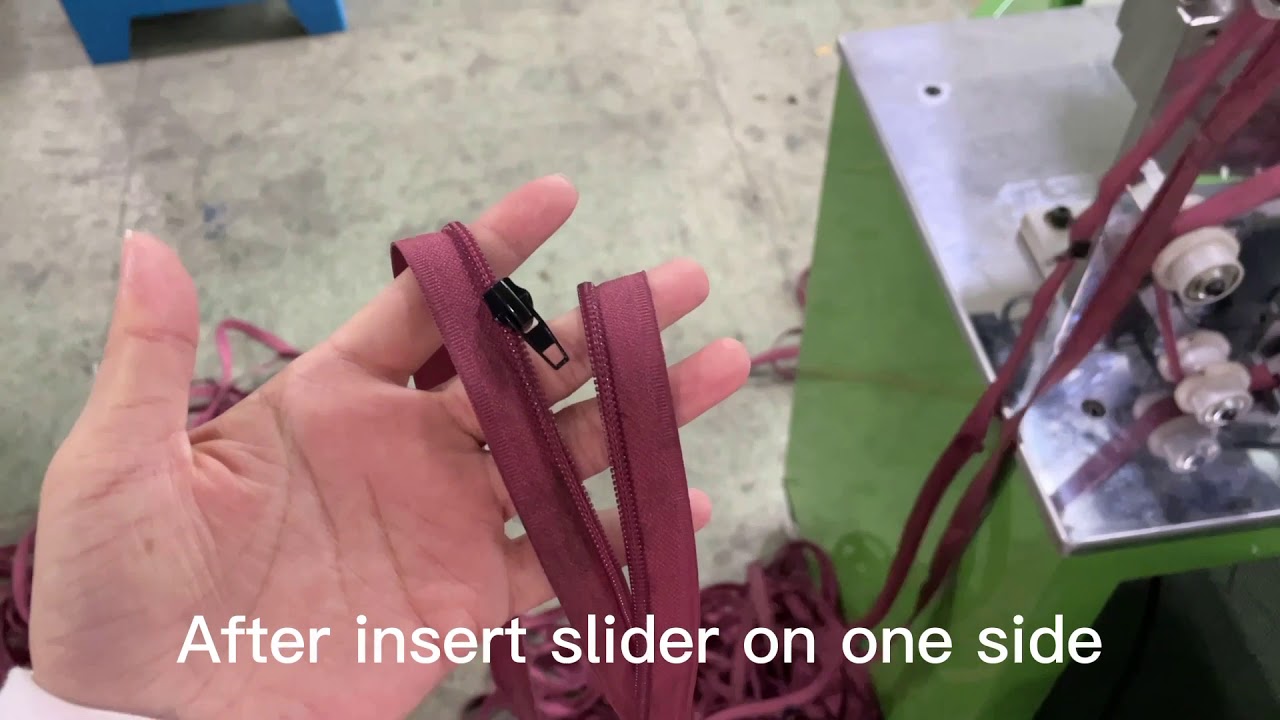 new type slider mounting machine for vislon zipper and nylon zipper (MADE IN CHINA)