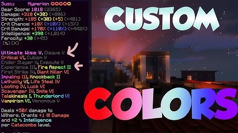 How to get Custom Enchant Colors in Hypixel Skyblock with SBA (Skyblock Addons)