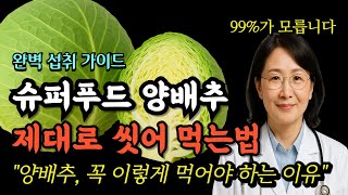 양배추 효능과 올바른 섭취 (그렇게 씻어먹으면 농약덩어리먹는거에요..!)