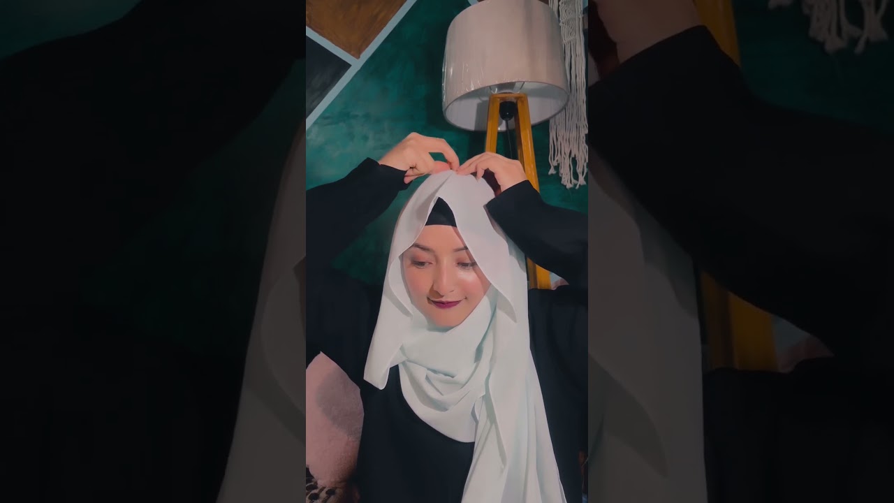 Lace hijab tutorial ✨| easy hijab style | Quick style for collage and office👑