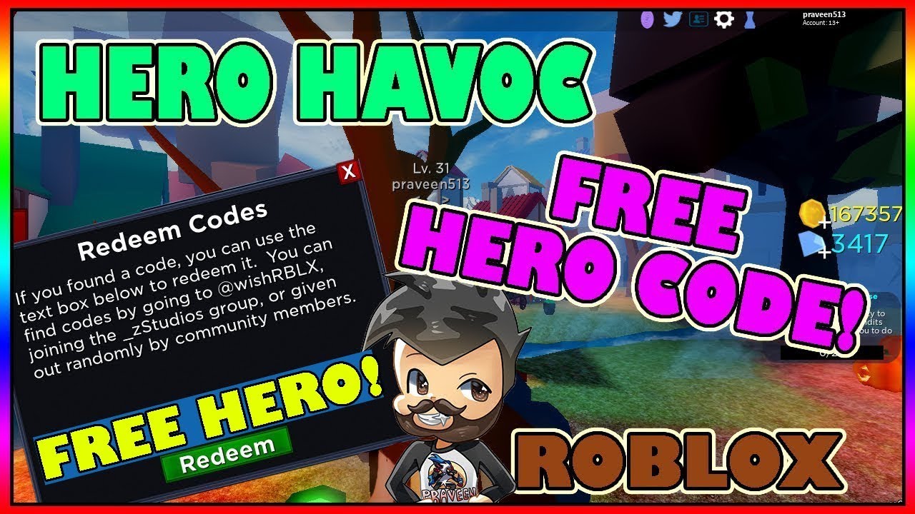 Roblox Hero Havoc Wiki Codes