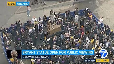 Kobe Bryant statue opening for public viewing at Crypto.com Arena