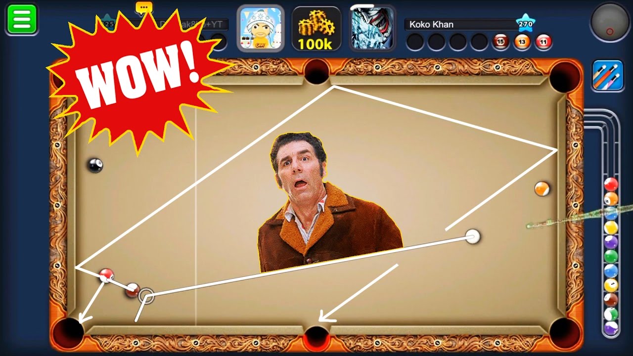 8 Ball Pool Total Indirect Crazy Subscribers Gameplay #7 Trickshots/ Bank Shots