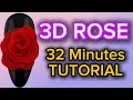 EP 103: 3D Rose 🌹 FULL TUTORIAL 
