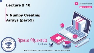 Numpy Creating Arrays (part-2)