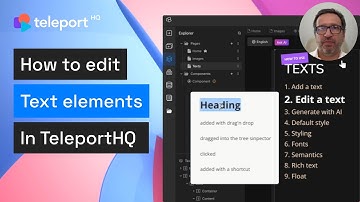 Editing Text Elements in TeleportHQ