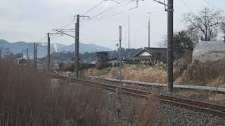 水戸線　E531系K461編成　737M　普通 勝田 行　友部～内原　第三小原踏切　通過　2019.01.12