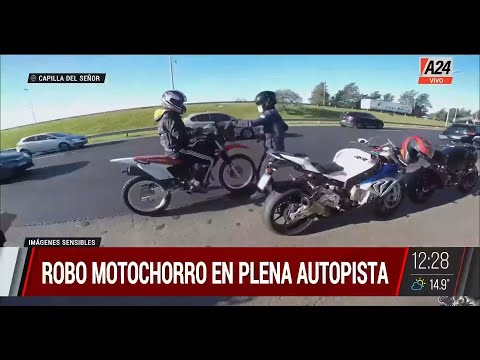 🚨 Robo motochorro en plena autopista | A24
