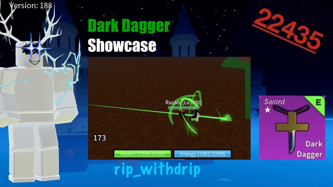 Dark Dagger Showcase 🗡️ In BloxFruits 