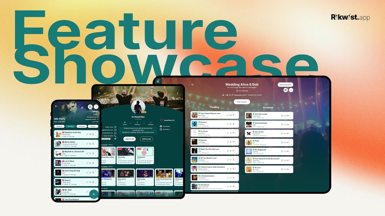 Rekwest App - Feature Showcase 2026