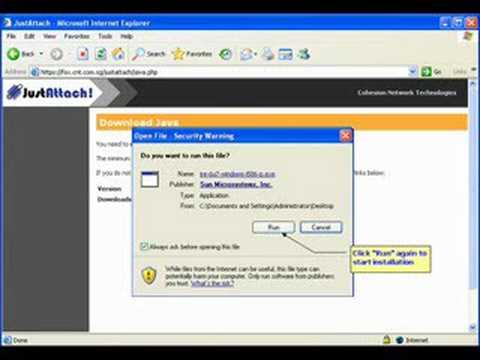 JustAttach Java Runtime Engine Preparation