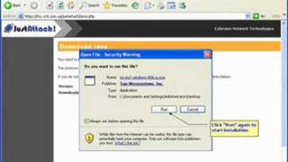 JustAttach Java Runtime Engine Preparation