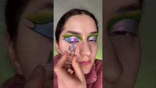 Spring alien & bug editorial makeup tutorial🤩🩵🪲💜✨ Reptilian Vs Grey Makeup Tutorial